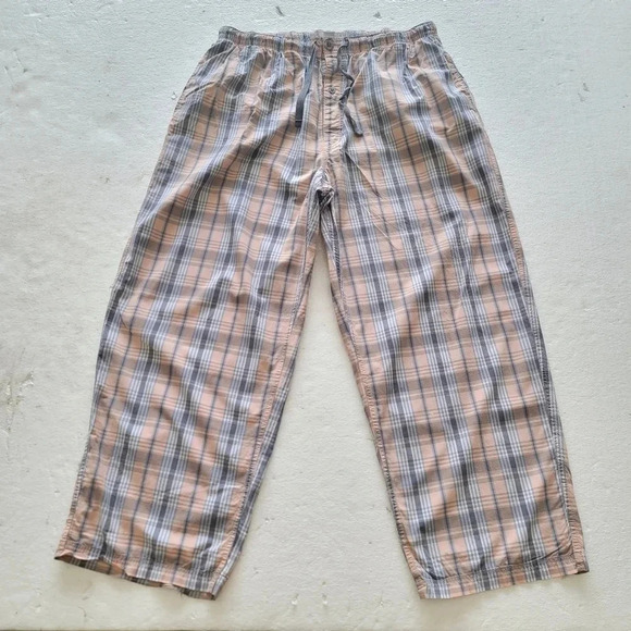 Cremieux 100% Cotton Man's XL Sleepwear Loungewear PJ Pants Orange Plaid AS IS. - Picture 1 of 14